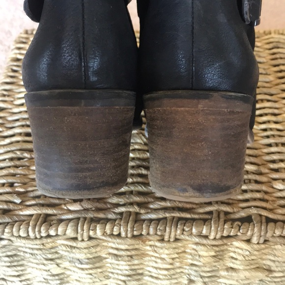 Franco Sarto Black Leather Booties - 8 - Picture 4 of 6